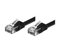 Cavo di rete Patch piatto in Rame Cat. 6 Nero UTP 10 mt