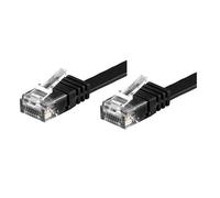 Cavo di rete Patch piatto in Rame Cat. 6 Nero UTP 10 mt