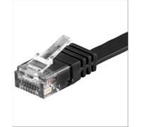 Cavo di rete Patch piatto in Rame Cat. 6 Nero UTP 2 mt