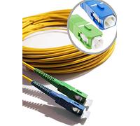 Cavo Fibra Ottica SC/APC per SC/UPC simplex monomodale 9/125, Compatibile con Freebox Iliad (Free), 25M.