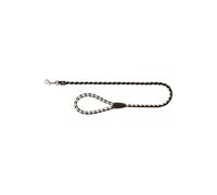 Cavo laisse S-M : 1 m - o 12 mm - Noir et gris argente - Pour chien