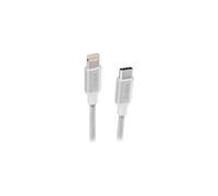 SBS TECABLELIGTC1BW câble Lightning 1 m Argent