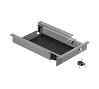 CAVO Tiroir de documents en acier 220 mm gris verrouillable avec passage de câbles Tiroir sous plan pour bureaux