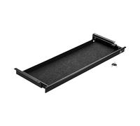 CAVO Tiroir sous bureau verrouillable noir (850 x 265 x 45 mm) de bureau | avec rails intérieurs séparables, Coulisses sur roulements à billes