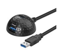 Cavo USB 3.0 A M / 2XA F da Tavolo Colore Nero