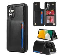 Cavor Coque Compatible avec Samsung Galaxy A13 5G,Flip Portefeuille Étui en Cuir,[4 Porte Cartes][Fermeture Bouton],Protection Housse Etui Compatible avec Samsung A13 5G - Noir