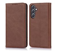 Cavor Coque Samsung Galaxy A34 5G,Flip Portefeuille Étui en Cuir,[3 Fentes][Fonction Support][Fermeture magnétique],Protection Housse Etui Rabat pour Samsung Galaxy A34 5G - Marron foncé