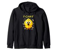 Caw Chicken Crazy Chick Lady Messy Bird Cartoon Humour Sweat à Capuche