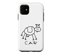 Caw Funny Cow Meme Brainrot Animal Citation Coque pour iPhone 11