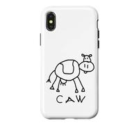 Caw Funny Cow Meme Brainrot Animal Citation Coque pour iPhone X/XS