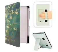 Caweet Étui portefeuille avec support pour Remarkable Paper Pro Move 18,5 cm - Fonction veille/réveil automatique - Avec porte-stylo et dragonne - Motif fleurs d'amandier