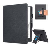 Caweet Étui pour Pocketbook InkPad One 10,3" 2026, Noir | en cuir PU, de qualité supérieure, avec support pliable, compartiment pour cartes et dragonne