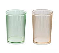 Cawein Lot de 2 verres incassables, gobelets de salle de bain, porte-brosse à dents en plastique, gobelets de salle de bain, porte-pinceaux de maquillage, lot de 2 verres à boire réutilisables.