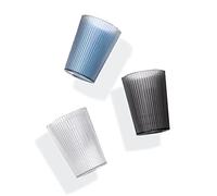 cawein Support de brosse à dents de salle de bain, matériau PET réutilisable et incassable, pour petite salle de bain et comptoir (bleu, transparent, gris)