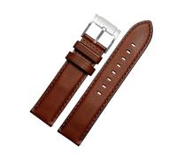 CAWEUER Bracelet de montre compatible avec Fossil, bracelet en cuir italien for homme Timex Quick Release 20-22mm(Blue Pink,24mm)