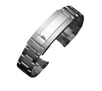 CAWEUER Bracelet de montre compatible avec Rolex Explorer Ditongna Diver The Green Black, compatible Water Ghost King Accessory, chaîne en acier massif 904L 20 mm(Middle Bright silver,20mm)