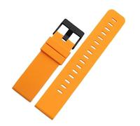 CAWEUER Bracelet de montre en caoutchouc 24 mm compatible avec la série Suunto TRAVERSE et le bracelet de montre Alpha Spartan Sport en silicone compatible avec la Suunto 9 Baro(A-Orange-B)