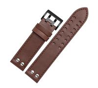 CAWEUER Bracelet de montre en cuir remplacement, kaki, classique, jazz, Seiko, compatible avec Hamilton 20 mm, 22(Hot Pink,22mm)