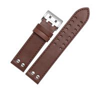 CAWEUER Bracelet de montre en cuir remplacement, kaki, classique, jazz, Seiko, compatible avec Hamilton 20 mm, 22(MULTI,20mm)