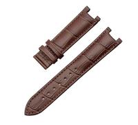CAWEUER Bracelet de montre en cuir véritable compatible avec le bracelet de montre GC Guess avec boucle papillon 20 x 11 mm 22 x 13 mm for hommes et femmes(Brown no buckle,22-13mm)