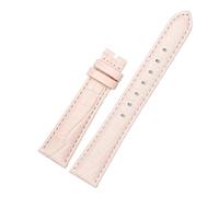 CAWEUER Bracelet de montre en cuir véritable compatible avec les modèles Swarovski Green Submariner 5452498, 5452495 et 5452501 for femme, 17 mm, bleu, rose, vert et rouge(Pink-No)