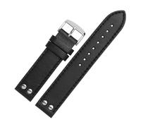 CAWEUER Bracelet de montre en cuir vert kaki 20 mm/22 mm, compatible avec Hamilton(Gold,20mm)