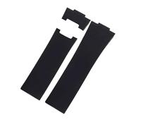 CAWEUER Bracelet de montre étanche en caoutchouc silicone, 25 mm x 12, compatible avec les bracelets Ulysse Nardin for hommes(Black-No buckle)