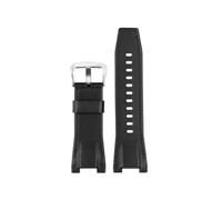 CAWEUER Bracelet de montre homme en cuir véritable et nylon compatible avec Casio GST-S130/S110/S120/W130l/B100/W300(P01-black-ST-K5)