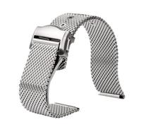 CAWEUER Bracelet de montre milanais compatible avec Omega Seamaster Diver 300 édition 007, bracelet pliable en acier inoxydable 20 mm. Mourir peut attendre