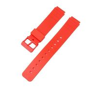 CAWEUER Bracelet de montre sport étanche en TPU 16 mm, compatible avec Casio MQ-24, MQ-27, MQ-76, MQ24, MW-59, MW-240(Red)