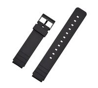 CAWEUER Bracelet de montre sport étanche en TPU 16 mm, compatible avec Casio MQ-24, MQ-27, MQ-76, MQ24, MW-59, MW-240(Black)