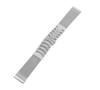 CAWEUER Bracelet de montre universel en acier précision massif, 22/23 mm, interface plate, maille milanaise inoxydable, for différentes marques(Silver,23mm)