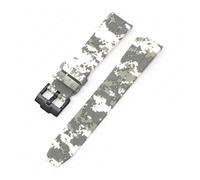 CAWEUER Bracelet de plongée en caoutchouc silicone à extrémité incurvée compatible avec Omega X Swatch MoonSwatch, 20 mm, compatible avec les bracelets camouflage Rolex(Mosaic white02)