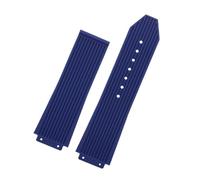 CAWEUER Bracelet en silicone à extrémité convexe compatible avec les bracelets Big Bang Classic Fusion Yubo for hommes et femmes, bracelet souple boucle pliable(Blue-No)