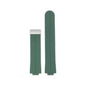 CAWEUER Bracelet en silicone souple et étanche compatible avec la série EFR-S108D de Casio EDIFICE, bracelet montre for homme à boucle magnétique modifiée(Pine needle green-S)