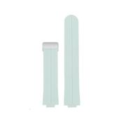 CAWEUER Bracelet en silicone souple et étanche compatible avec la série EFR-S108D de Casio EDIFICE, bracelet montre for homme à boucle magnétique modifiée(Gem Green-silver)