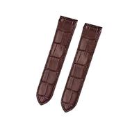 CAWEUER Bracelets de montre en cuir compatibles avec Cartier Santos 100, bracelet pliable for hommes et femmes, 20 mm, 23(Brown no buckle,23mm)
