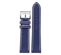 CAWEUER Compatible avec la montre B-Reitling Canvas chaîne en nylon Avengers Super Ocean de 22 mm(Blue - silver A,24mm)