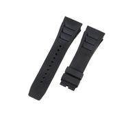 CAWEUER Compatible avec le bracelet de montre Richard Mille for homme 25 mm, importé, en caoutchouc et silicone, étanche, RM055 011(Black-No buckle,25MM_WITH 4 STARS TOOLS)