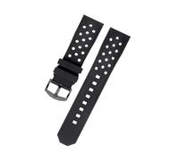 CAWEUER Compatible avec le bracelet de montre TAG Heuer série F1, boucle en acier Caz2011, Seiko Citizen, silicone respirant 22 mm(Black-Black-K2)