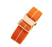 CAWEUER Compatible avec les bracelets de montre Tudor Parachute Qicheng Biwan Little Red Flower Seiko Water Ghost en nylon haute densité 18, 20 et 22 mm(Orange White-Rose,20mm)