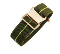 CAWEUER Compatible avec les bracelets de montre Tudor Parachute Qicheng Biwan Little Red Flower Seiko Water Ghost en nylon haute densité 18, 20 et 22 mm(Green Yellow-Rose,18mm)