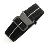 CAWEUER Compatible avec les bracelets de montre Tudor Parachute Qicheng Biwan Little Red Flower Seiko Water Ghost en nylon haute densité 18, 20 et 22 mm(Black White-Black,22mm)