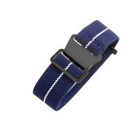 CAWEUER Compatible avec les bracelets de montre Tudor Parachute Qicheng Biwan Little Red Flower Seiko Water Ghost en nylon haute densité 18, 20 et 22 mm(Blue White-Black,20mm)