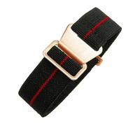 CAWEUER Compatible avec les bracelets de montre Tudor Parachute Qicheng Biwan Little Red Flower Seiko Water Ghost en nylon haute densité 18, 20 et 22 mm(Black Red-Rose,18mm)