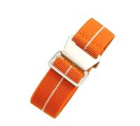 CAWEUER Compatible avec les bracelets de montre Tudor Parachute Qicheng Biwan Little Red Flower Seiko Water Ghost en nylon haute densité 18, 20 et 22 mm(Orange White-Steel,20mm)