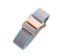 CAWEUER Compatible avec les bracelets de montre Tudor Parachute Qicheng Biwan Little Red Flower Seiko Water Ghost en nylon haute densité 18, 20 et 22 mm((L) Gray Orange-Rose,20mm)