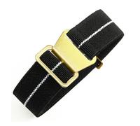 CAWEUER Compatible avec les bracelets de montre Tudor Parachute Qicheng Biwan Little Red Flower Seiko Water Ghost en nylon haute densité 18, 20 et 22 mm(Black White-Gold,20mm)