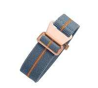 CAWEUER Compatible avec les bracelets de montre Tudor Parachute Qicheng Biwan Little Red Flower Seiko Water Ghost en nylon haute densité 18, 20 et 22 mm((D) Gray Orange-Rose,22mm)