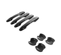 CAWEUER Couvre-poignée de porte compatible avec Mazda3 Mazda 3 BK MPS 2004-2009 2005 2006 2007 2008 ABS noir brillant - garniture de porte anti-rayures accessoires de voiture(Handle Bowl)